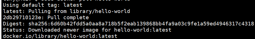 dockerPullHello-World